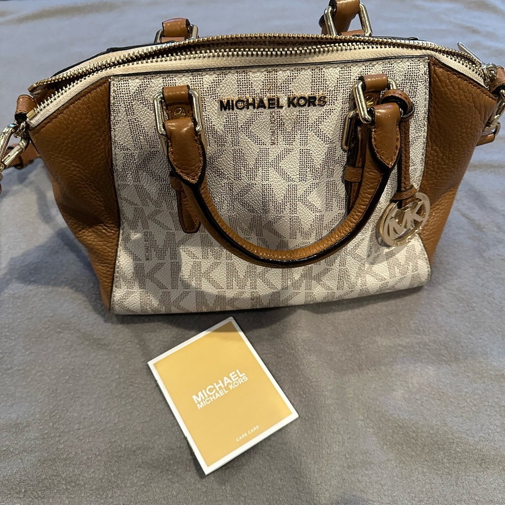 Michael Kors Brown and Beige Women's Bag